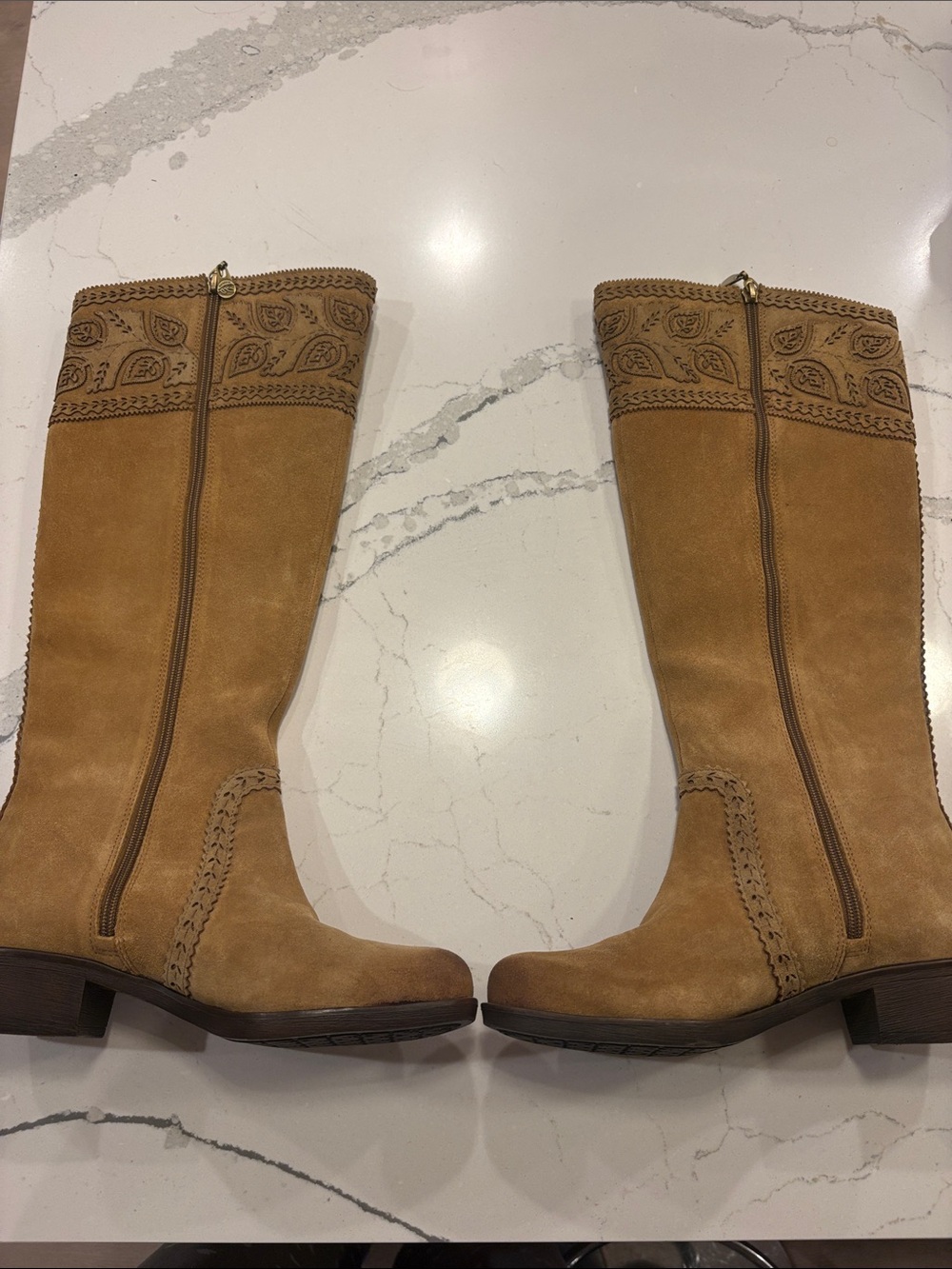 Nurture by Lamaze Tan Suede Knee-High Heeled Boots
